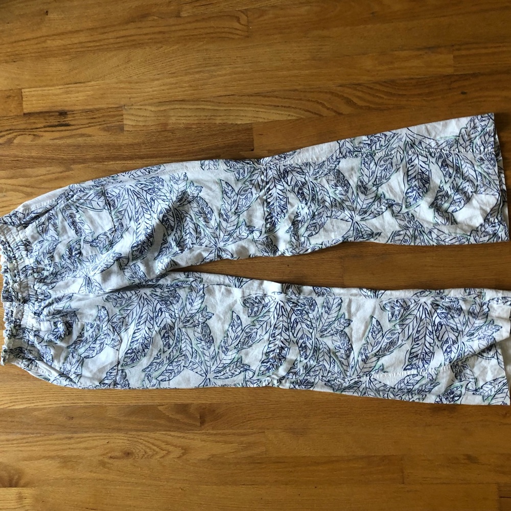 roxy oceanside flare linen pants